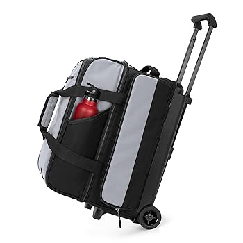 ABS ボウリングバッグ　2個用　キャリー付き　黒 ABS ボウリングバッグ2個用キャリー付き黒